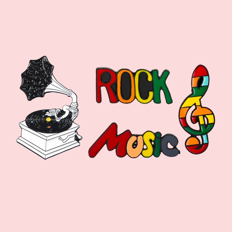 Huy Hiệu Cài Áo Hình Nốt Nhạc Sáng Tạo