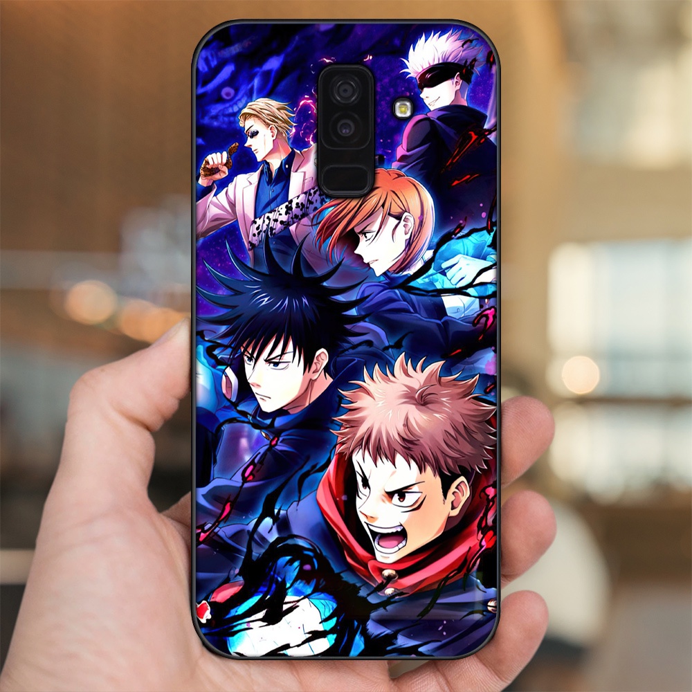 Ốp lưng Samsung A6 Plus viền đen in hình Yuji Jujutsu Kaisen