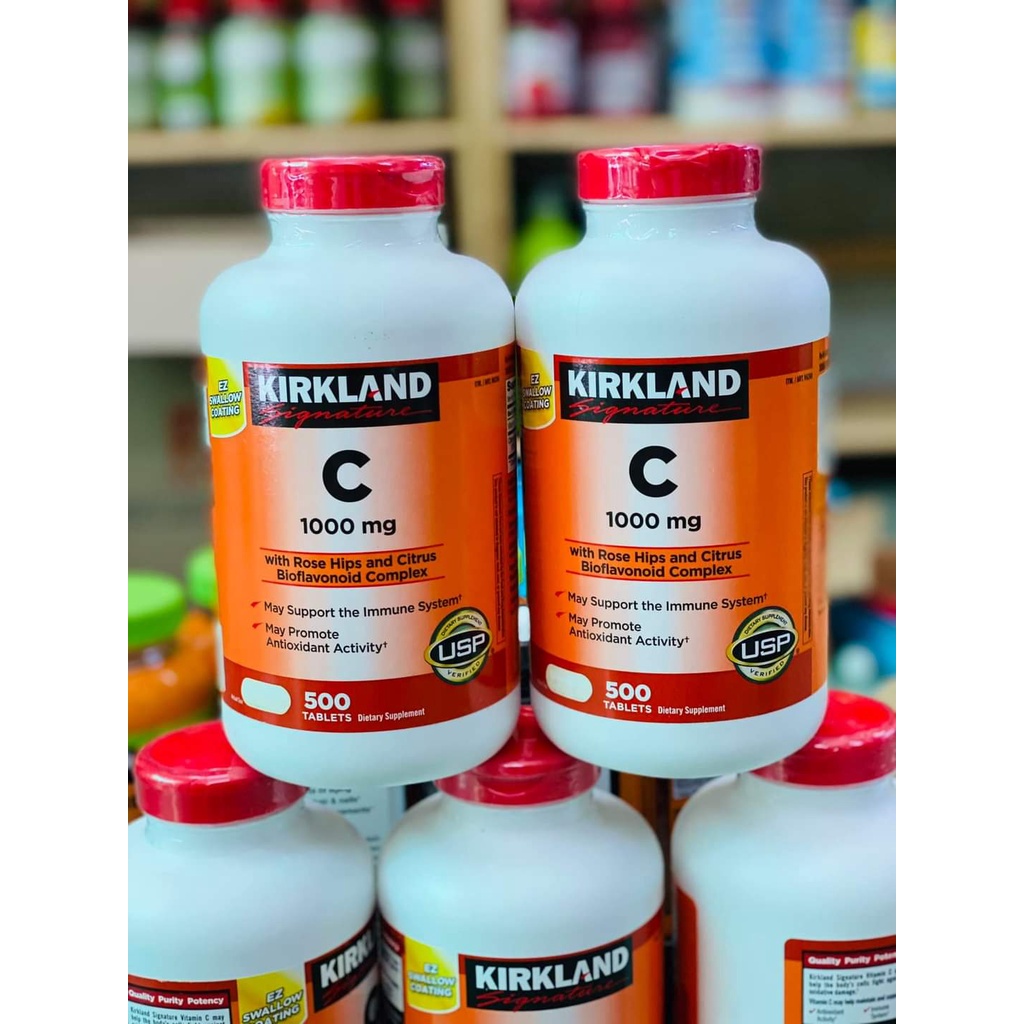 Viên Bổ Sung Vitamin C Kirkland [HÀNG MỸ] hộp 500 viên tăng sức đề kháng