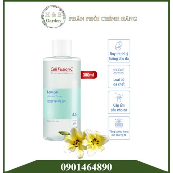 Nước cân bằng PH thấp, tăng cường hàng rào bảo vệ da Cell Fusion C Low pH pHarrier Toner