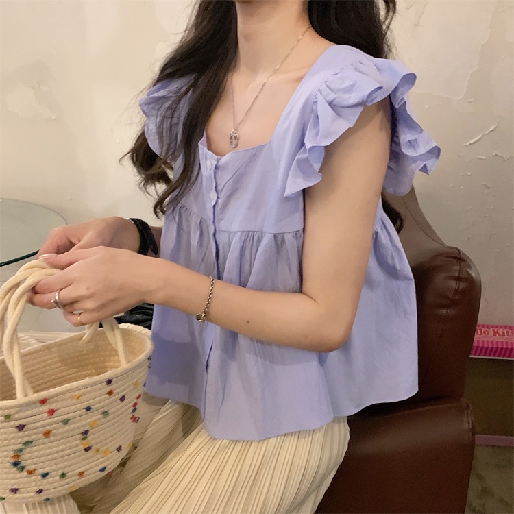 Áo Sơ Mi Không Tay Phong Cách Hàn Quốc Thời Trang Cho Nữ