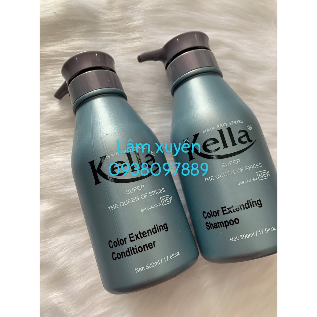 Dầu gội KELLA💤CHÍNH HÃNG💤 Dầu gội Kella dành cho tóc màu 500ml, hỗ trợ giữ màu tóc, giúp tóc bền màu khi nhuộm