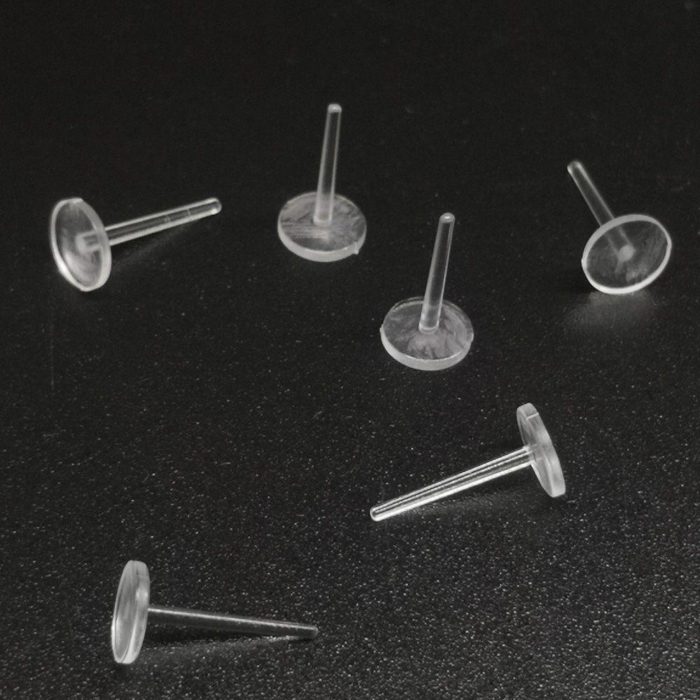 Miếng Đệm Tai Bằng Nhựa Trong Suốt Chống Dị Ứng Dùng Làm Trang Sức