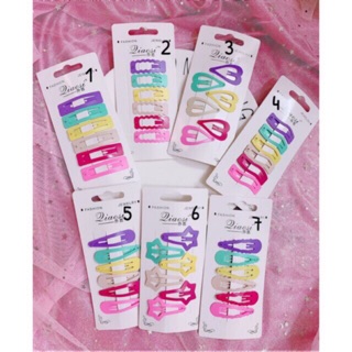 Set 6c kẹp tóc màu mè tuổi thơ