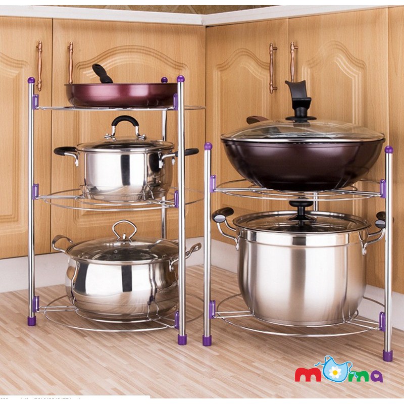 [Mã LIFEXANH24 giảm 10% đơn 99K] Kệ để nồi xoong chảo inox 304 thiết kế 5 tầng tiện dụng Kệ nhà bếp