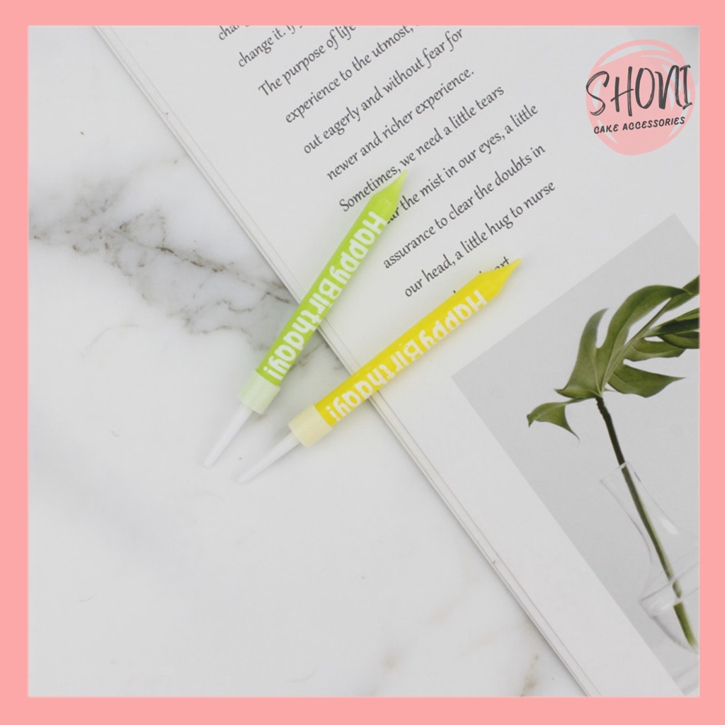 Nến Sinh Nhật Hàn Quốc HPBD Nhiều Màu Sắc Trang Trí Bánh Kem