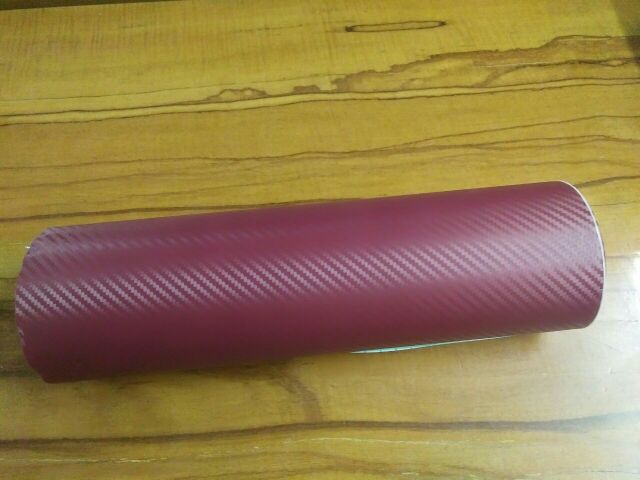 Bộ tem Carbon 3D đỏ nhám ngang 30 x 1 mét