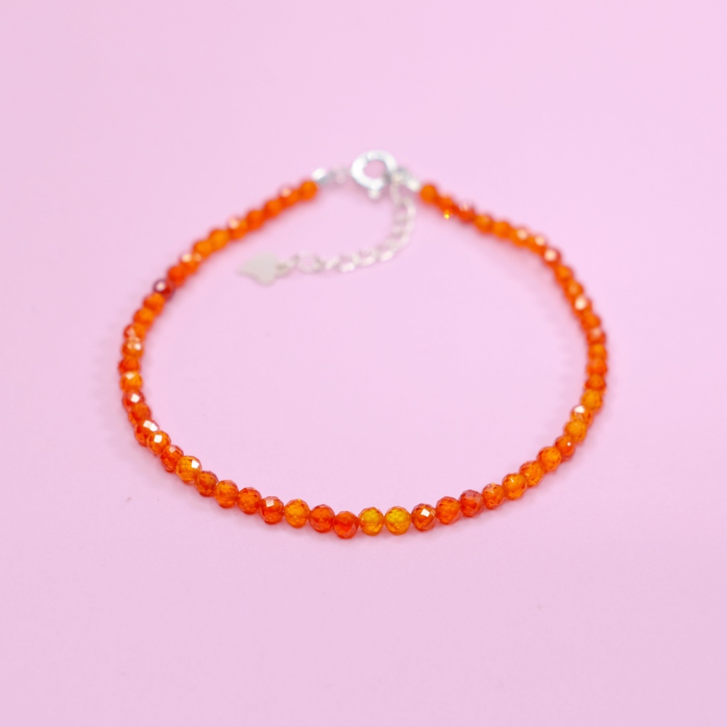 Lắc tay Zircon cam UPCARA dễ thương duyên sáng