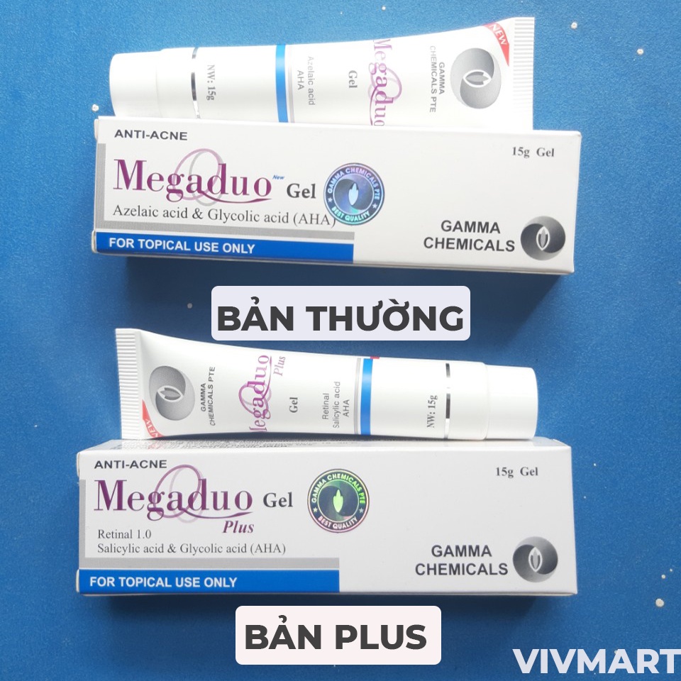 ✅ MEGADUO GEL 15G - Giảm mụn, giảm thâm, dưỡng da - Bản New AHA và Plus Retinal