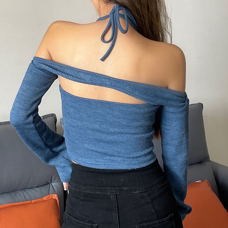 DUNEA Set Áo Tank Top Tay Dài Phối Khoá Hợp Thời Trang Cho Nữ