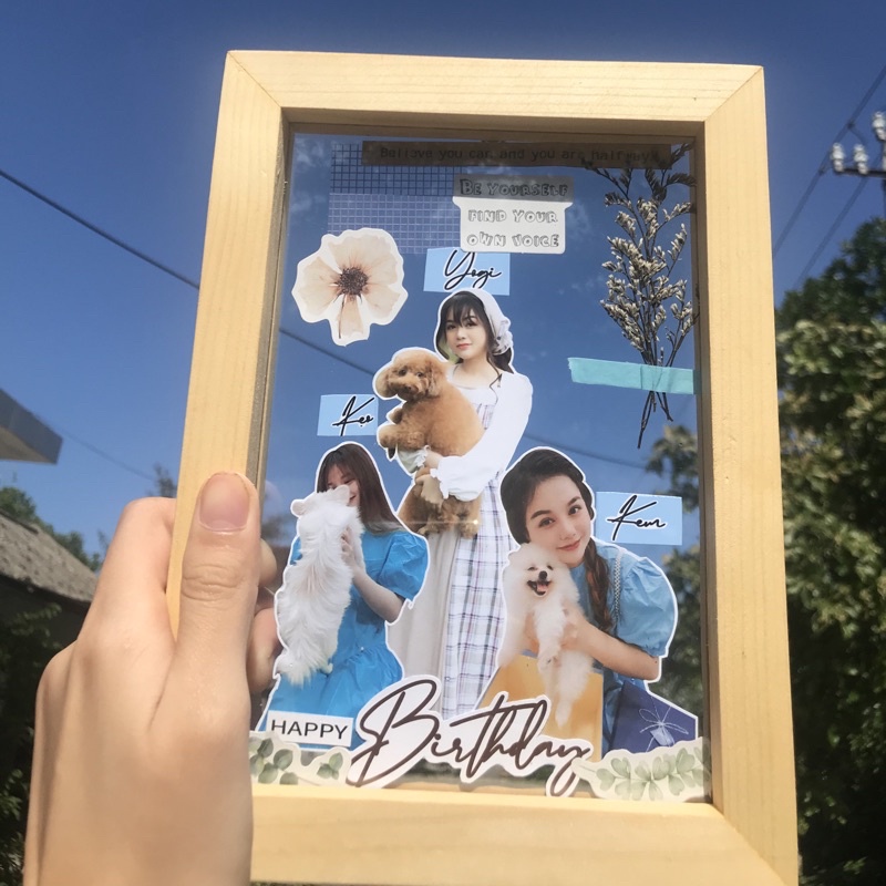 Khung ảnh trong suốt 15*21 trang trí theo yêu cầu làm quà tặng Mihalen