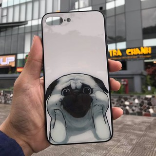 [GIÁ HUỶ DIỆT] Ốp Lưng Iphone Mặt Lưng Kính In Hình Cute  IPhone 7 Plus