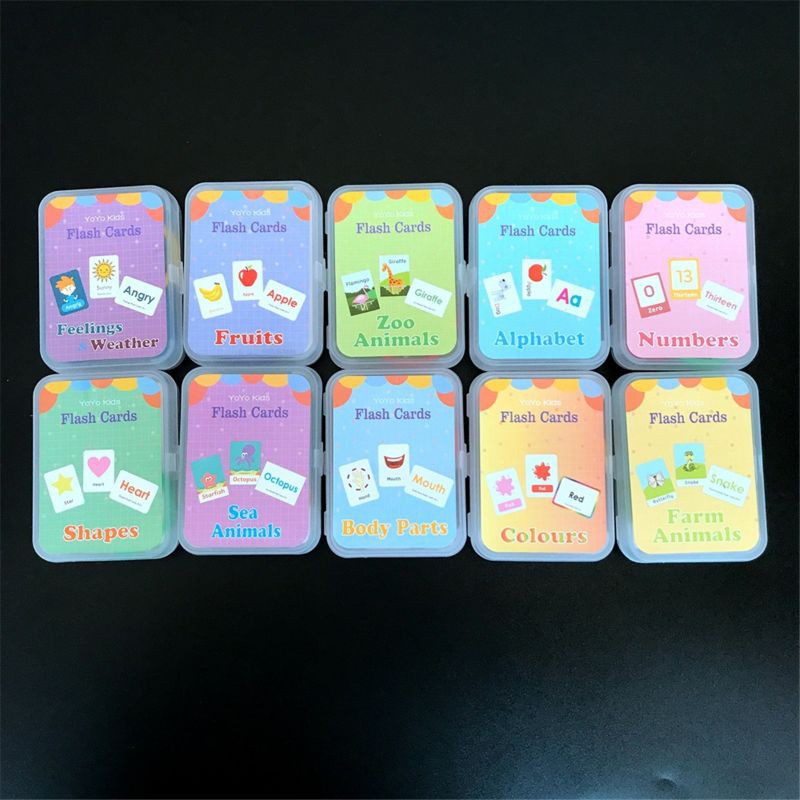 Bộ thẻ dạy học tiếng anh cho trẻ mẫu giáo nhiều chủ đề bằng chất liệu ABS