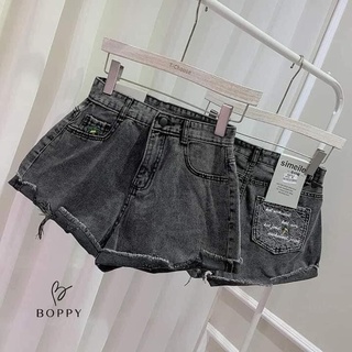 Quần sooc bò jean nữ cạp cao shorts jeans Quảng Châu phong cách Hàn Quốc sành điệu style năm 2021