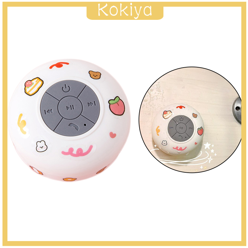 [KOKIYA]Portable Waterproof Wireless Bluetooth Bathroom Shower Speaker Suction Cup White