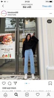 ☀️Baggy Jeans Ống Rộng Trơn