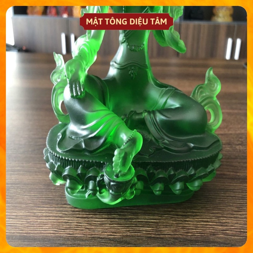 Tượng đức tara xanh lục độ phật mẫu Mã LL12,5cm