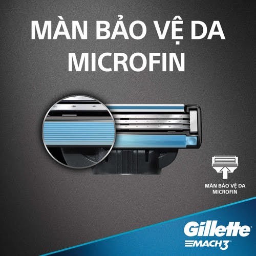 Hộp Lưỡi Dao Cạo Râu Gillette Mach3 Turbo, Sensitive, Classic vỉ 6 4 3 2 cái - Mach 3 cao cấp