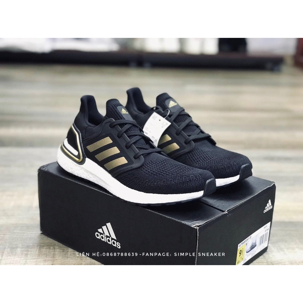 Giày Adidas Ultra Boost 2020 Black Gold 🔥FREESHIP🔥 Hàng Chính Hãng - Giày Chạy Bộ Tập Gym Adidas Tốt Nhất [EG0695]