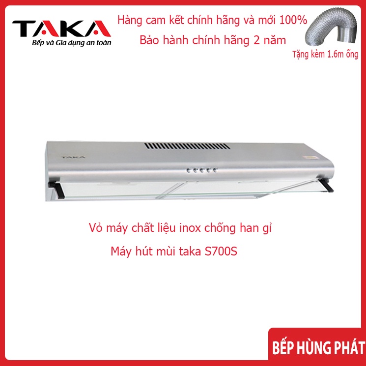 Máy hút mùi kính phẳng Taka S700S-70cm