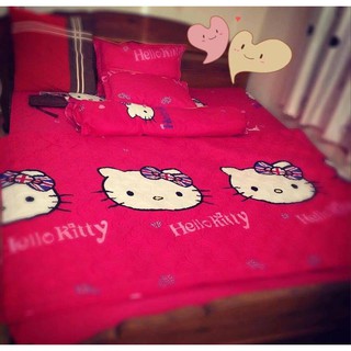 Bộ Drap giường cotton poly cao cấp Kitty đáng yêu (chọn mẫu)