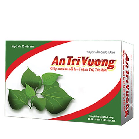 Viên uống An Tri Vương - Hỗ trợ điều trị bệnh trĩ, giúp co búi trĩ, giảm đau rát hậu môn do trĩ (Hộp 30 viên)