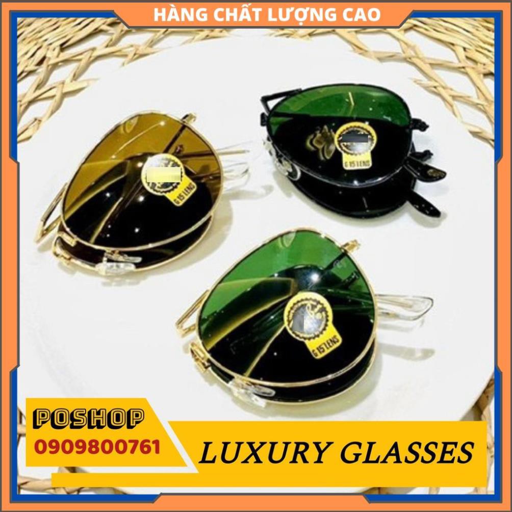 MẮT KÍNH NAM NỮ GẤP XẾP GỌN CAO CẤP TRÒNG THUỶ TINH XỊN GỌNG KIM LOẠI KIỂU PHI CÔNG