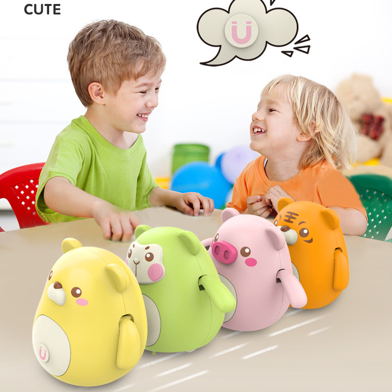 Đồ chơi giáo dục sớm cho bé ， Đồ chơi động vật hoạt hình điện từ tính Xích đu Gấu heo con khỉ hổ