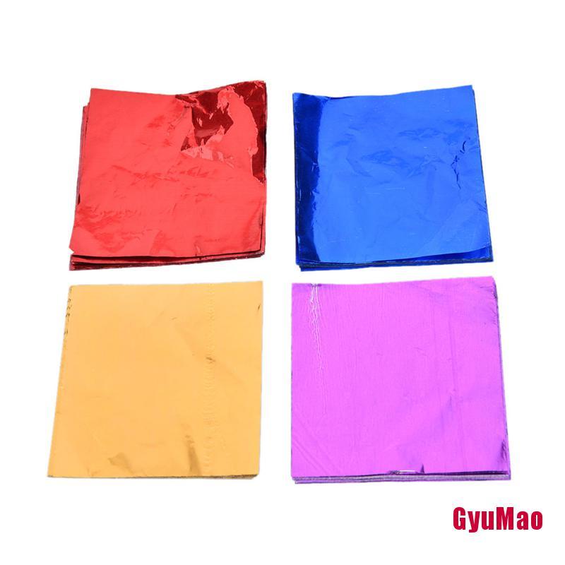Set 100 Giấy Bạc Bọc Kẹo Socola 8x8 Hình Vuông Tiện Dụng