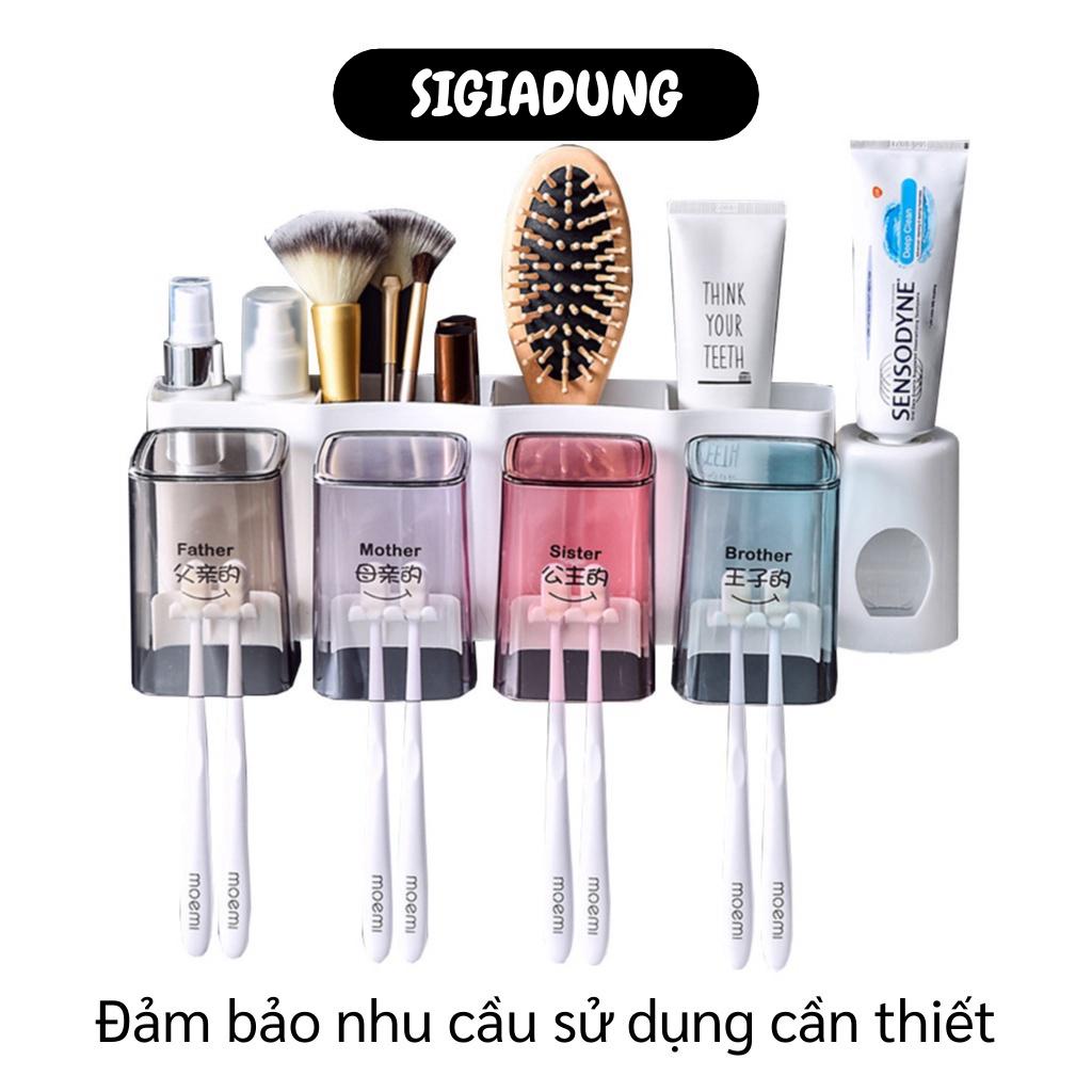 Kệ Đựng Bàn Chải Kem Đánh Răng XẢ TỒN Kệ 4 ngăn đựng bàn chải kem đánh răng nhà tắm kèm 4 ly  9523