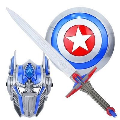 Khiên ánh sáng mặt nạ phát sáng Robot Transformers Biến Hình Optimus