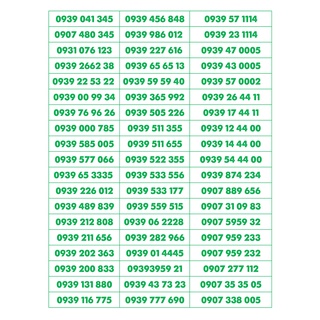 Sim số đẹp 0939 - 0898 - mạng mobifone trả trước