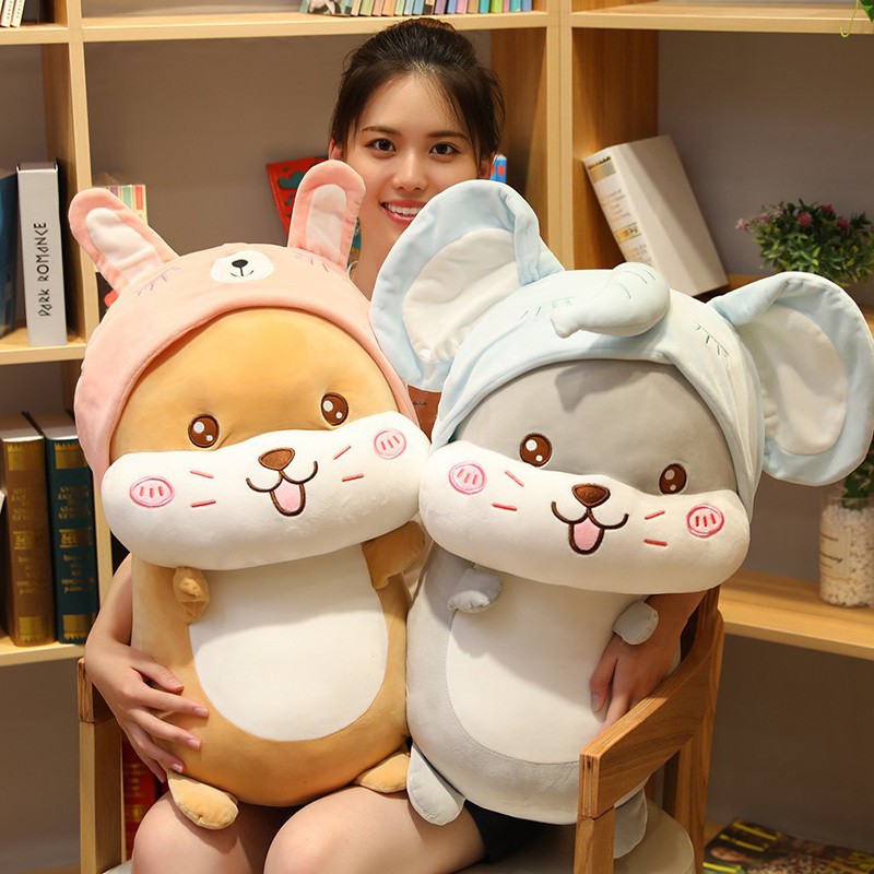 GẤU BÔNG CHUỘT HAMSTER COSPLAY VOI DỄ THƯƠNG (45CM)