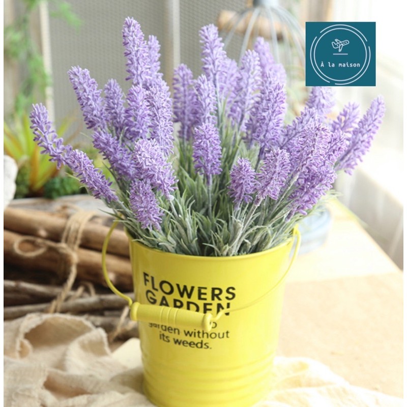 Cụm hoa lavender cao 33cm trang trí nhà cửa, hoa cưới, hoa cô dâu