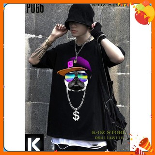 Áo thun chó pug6 tay lỡ oversize unisex