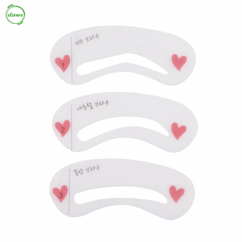 [Hàng mới về] Khuôn Vẽ Lông Mày 3 Kiểu Tiện Dụng