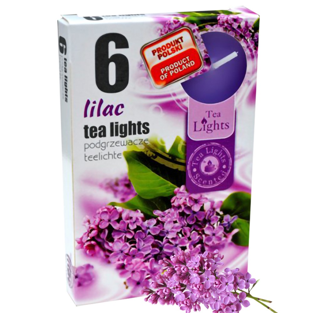 Hộp 6 nến thơm tinh dầu Tealight Admit Lilac QT026079 - hoa tử đinh hương, nến xông phòng, trang trí, không khói