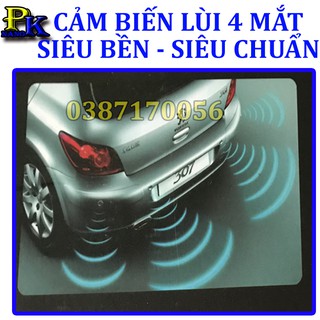 [LOẠI 1] Cảm Biến Lùi 4 Mắt Ô Tô, Giúp Báo Vật Cản Phía sau, An Toàn Lái Xe, 3 Màu Ghi, Đen, Trắng, BH 1 Năm, NanoPK