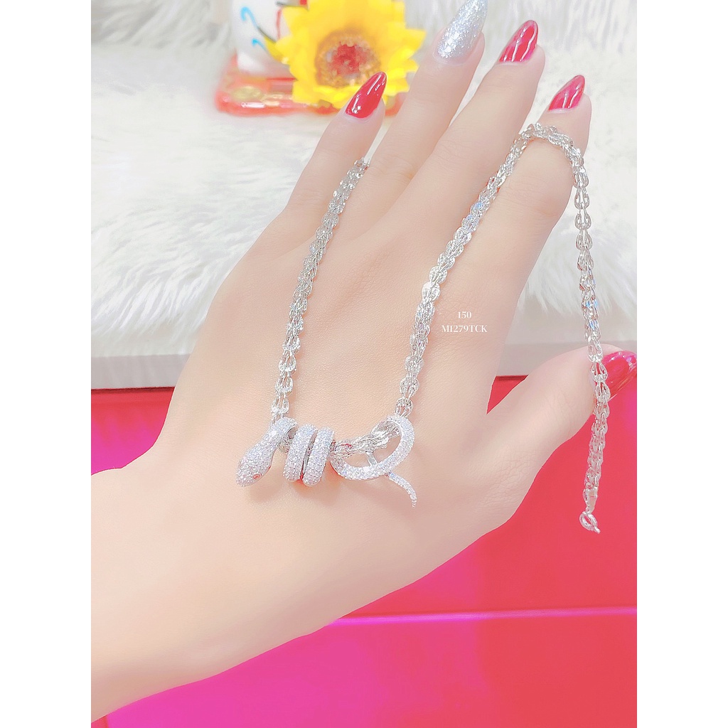UHA - Mặt dây chuyền nữ mạ vàng trắng kiểu dáng sang trọng M1279TCK-150