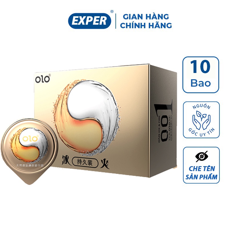 Bao cao su OLO 001 mm VÀNG, bcs 0.01 siêu mỏng chống xuất tinh sớm kéo dài thời gian quan hệ