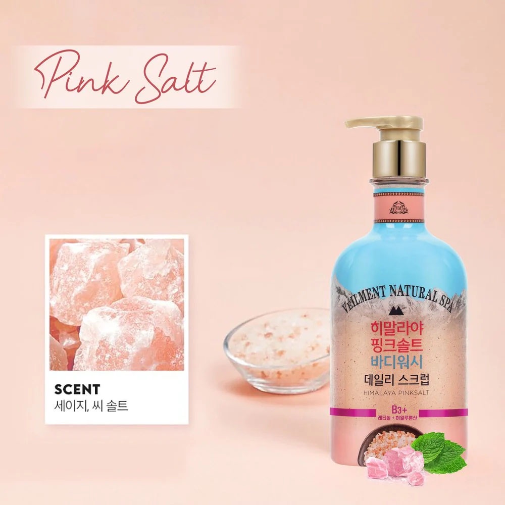 Sữa Tắm Hạt Veilment On The Body Dưỡng Ẩm Và Làm Sáng Da Muối Hồng Himalaya Pinksalt 600g