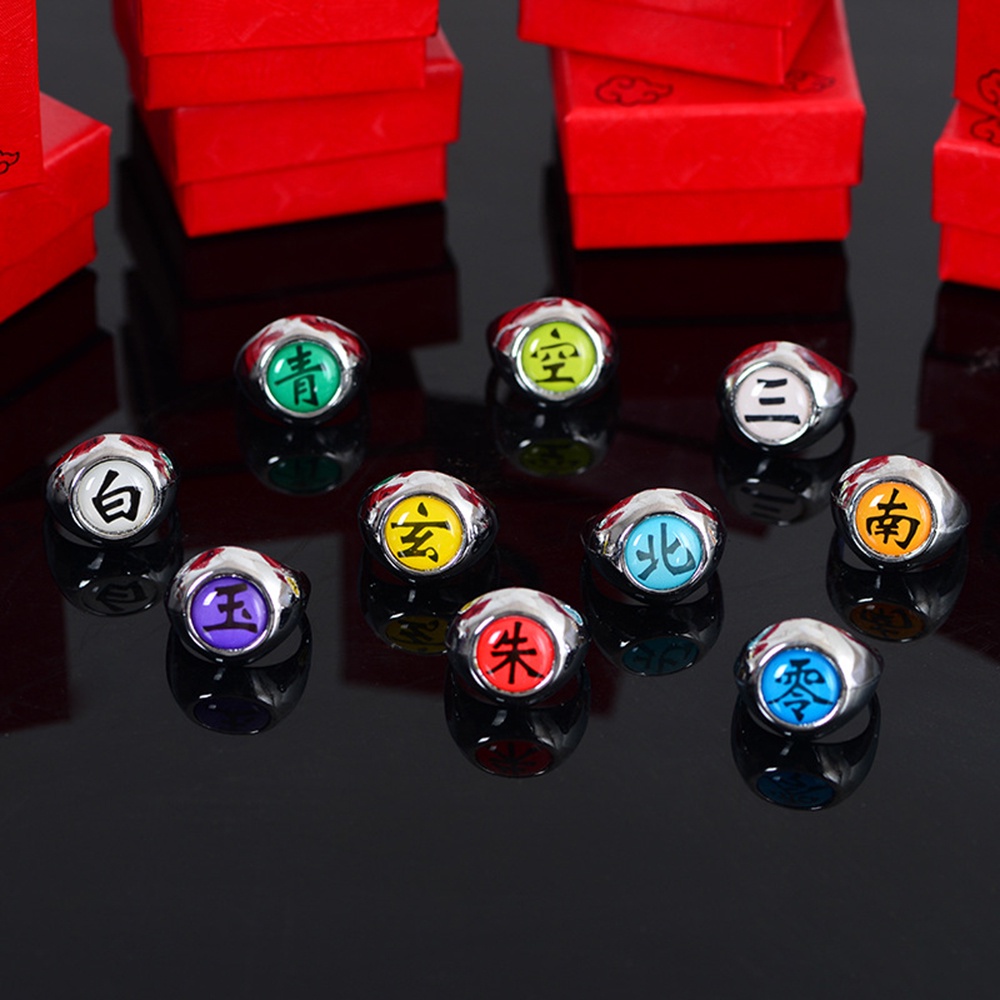 Nhẫn đeo tay phong cách anime Akatsuki Itachi Pain Orojimaru Zhu-Ring thời trang cho nam và nữ