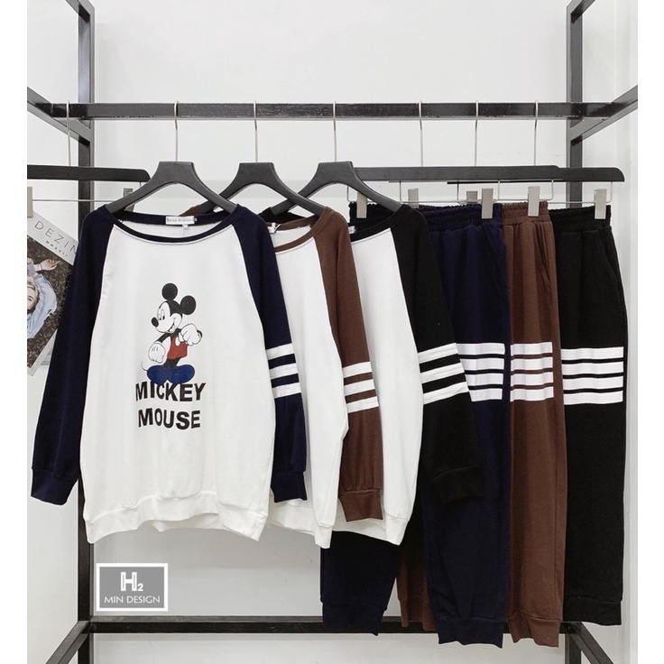Bộ nữ mới về họa tiết mickey đẹp mê ly