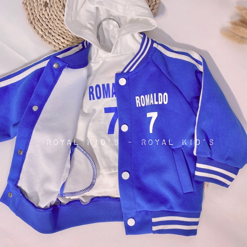 Áo bomber cho bé trai bé gái chất Nỉ ( Set Kèm Áo bên trong )