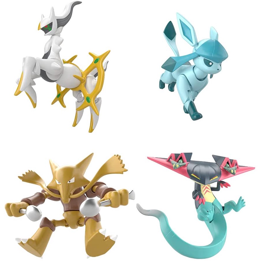 &lt;Có sẵn&gt; Mô hình động Pokemon Shodo 7 Arceus Glaceon Alakazam Drapart