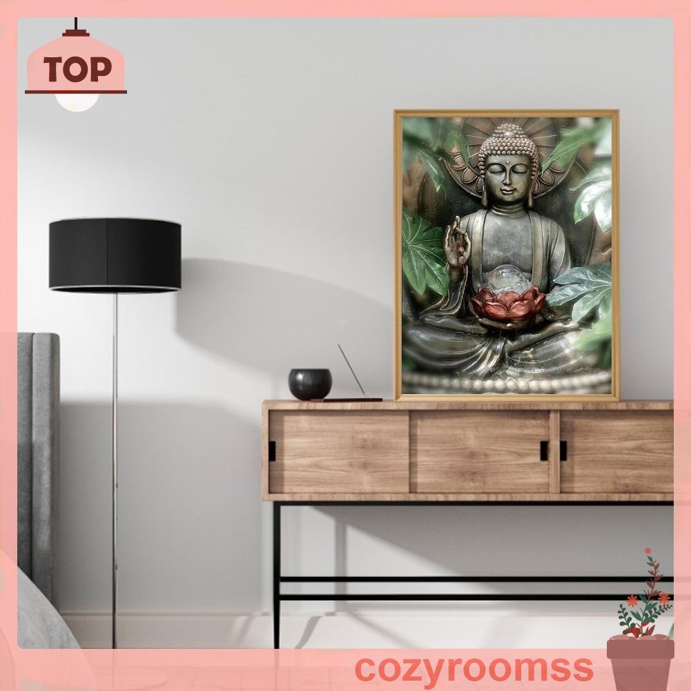 (canvas no printing)  Tranh Thêu Chữ Thập DIY 11CT Hình Phật Độc Đáo