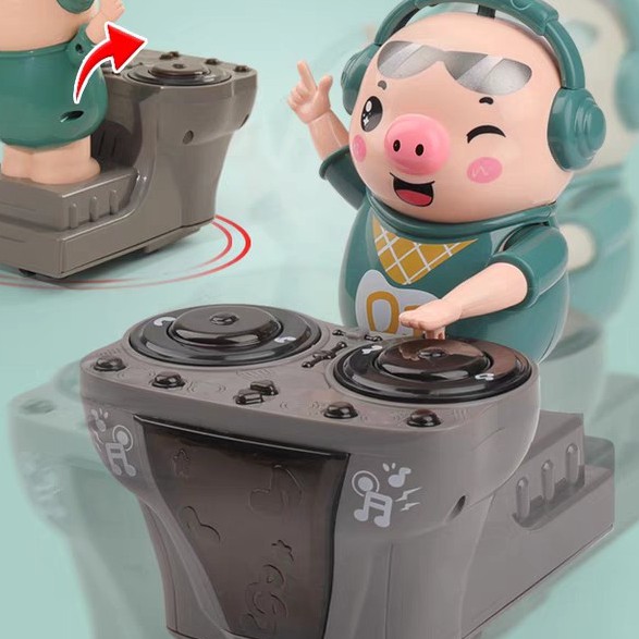 Đồ chơi DJ heo , heo quẩy DJ ngộ nghĩnh đáng yêu cho bé