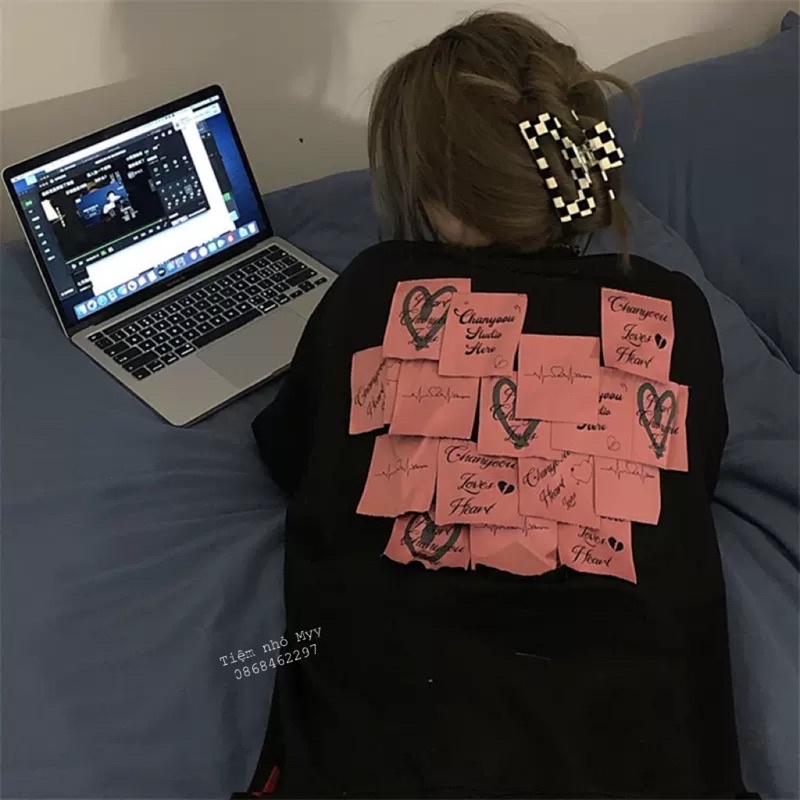 Áo thun note trái tim ❤️ hàng sẵn Quảng Châu ❤️