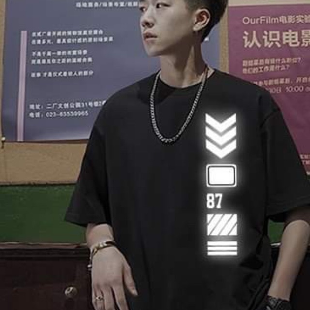 Áo mũi tên số dọc ngực phản quang nam COK111