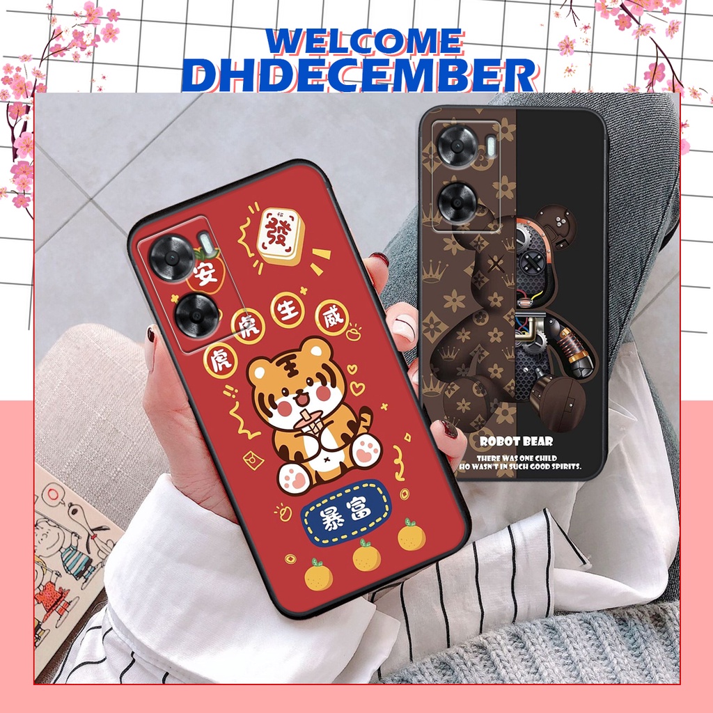 Ốp lưng Oppo A57 4G 2022 / A77 4G / A77S in hình 3D lucky, gấu Brick xinh xắn - KHÔNG NÊN BỎ LỠ